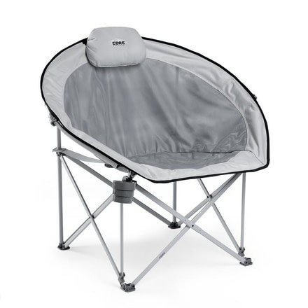 Core Equipment Oversized Mesh Round Chair, Gray, 37 x 34 x 35 in, 40074