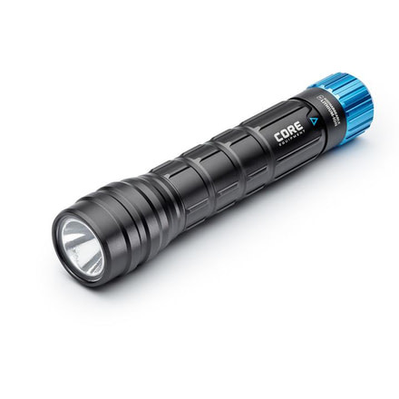 Core Equipment Rechargeable Flashlight, 1000 Lumen, Gray, 6.5 x 1.3 x 1.1 in, 40075