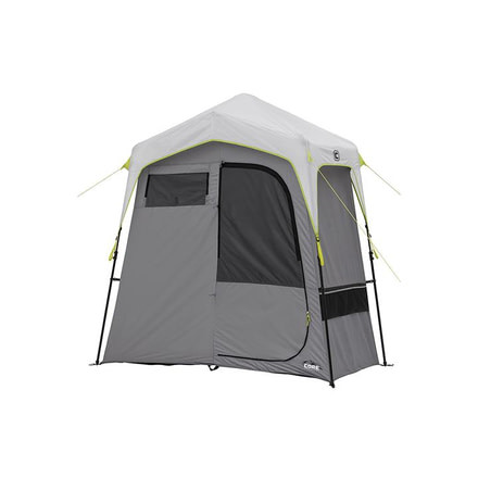 Core Equipment Two-Room Instant Shower Tent, Gray, 7 x 3.5 ft, 40058