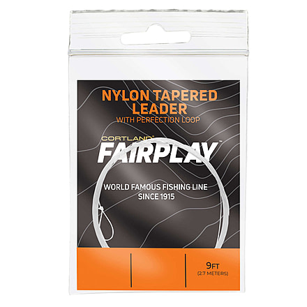 Cortland Line Fairplay Pro Nylon Tapered Leaders 9 Ft 4X 4.5lb Clear, 604469