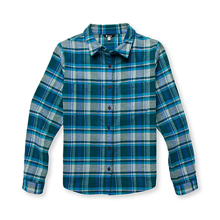 Cotopaxi Mero Flannel Shirt - Womens, Deep Ocean Plaid, Extra Small, LSFL-F22-DEOCP-W-XS