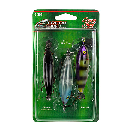Cotton Cordell 3PK Crazy Shad, Crazy Shad, PK3C04-1