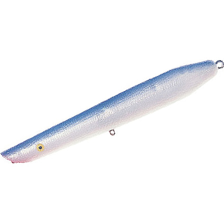 Cotton Cordell Pencil Popper Topwater Hard Bait, 7in, 2oz, Pearl/Blue, C6720