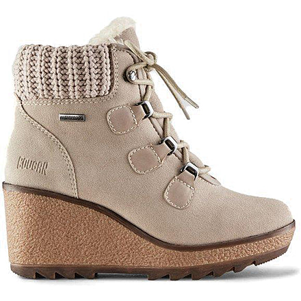 Cougar Pamela Suede Wedge Boot - Womens, Mushroom, 10, Pamela-Mushroom-10