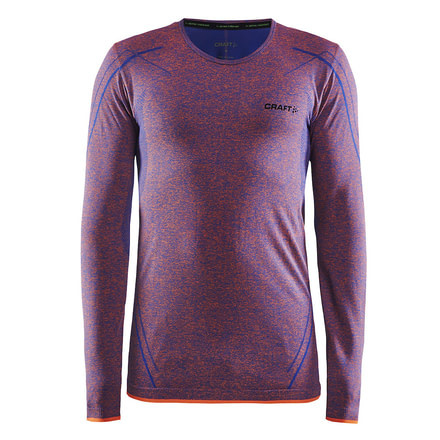 Craft Active Comfort Roundneck Long Sleeve, Soul/Flourange, Large 1903716-B386-L
