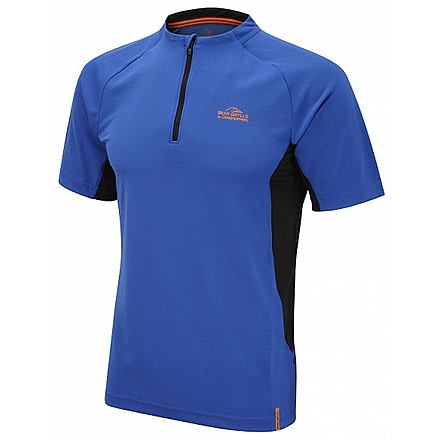 Crag Hoppers Bear Short Sleeve Tech Half-Zip Tee - Men's-Extreme Blue/Black-Small