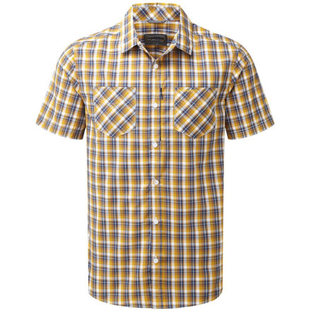Crag Hoppers Corin Short Sleeve Shirt - Men's -Dusk Blue Check-Small