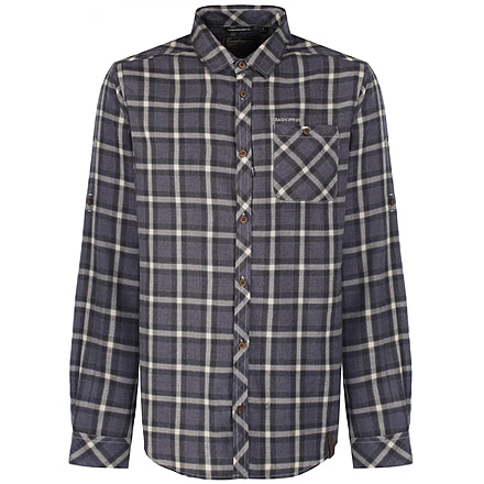 Crag Hoppers Howard Long Sleeve Check Shirt - Men's -Windsor Blue Marl-X-Large