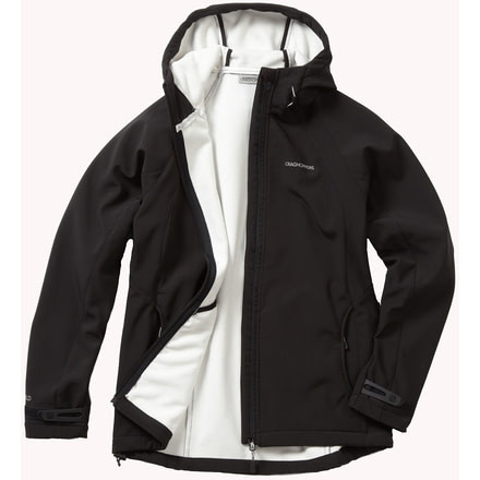 Crag Hoppers Lena Hooded Jacket - Women's -Black/Sea Salt-Large