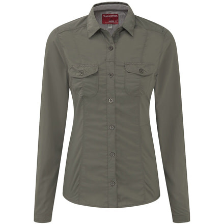 Crag Hoppers Nosilife Darla Long Sleeve Shirt - Women's -Litchen Green -Large