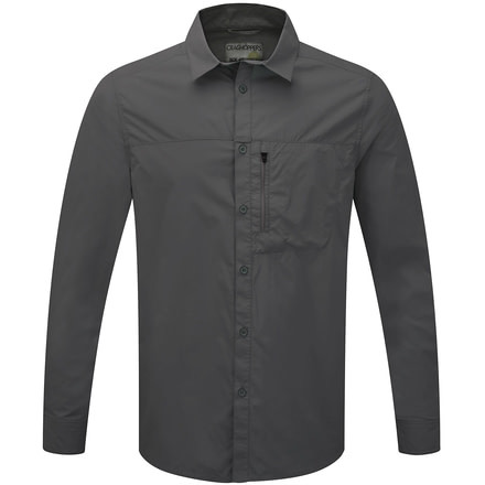 Crag Hoppers Pro Lite Long Sleeve Shirt - Men's -Dark Lead-X-Large