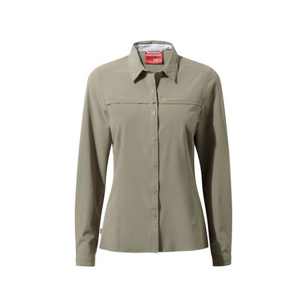 Craghoppers NLife Pro Long Sleeve Shirt, Mushroom, 12, CWS423-73T16L
