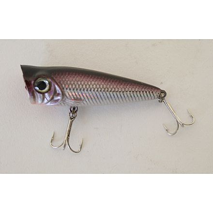 Creme Lures Ol Big Mouth Popper, Black Purple Back, 2in, 1 per Pack, PP36
