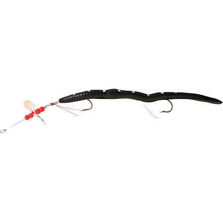 Creme Lures Scoundrel Rigged Worm, 1, 6in, Black-White, 0172-3-1