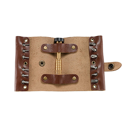 CRKT Hex Bit Driver Tool Roll, 1.75x3.5x6.5in, Brass, 9911