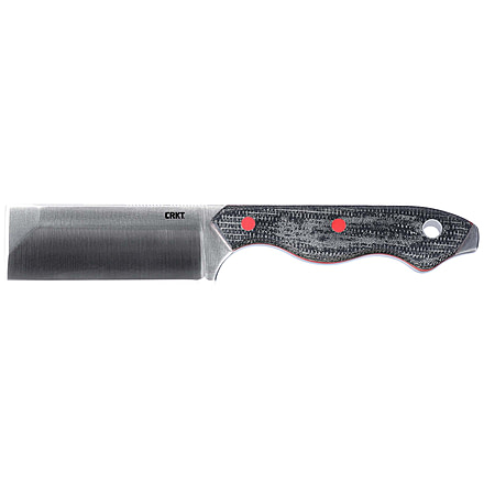 CRKT Razel Fixed Blade Knife, 2.97in, 8Cr13MoV Stainless Steel Blade, Chisel Blade, Silver G10 Handle, 4037