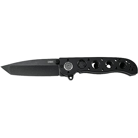 CRKT M16-02DB Assisted Opening Folding Knife, 3.12in, D2 Blade, Tanto, Black Aluminum Handle w/Deadbolt Lock, Black, M16-02DB