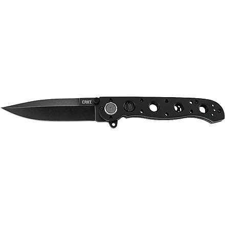 CRKT M16?03 Deadbolt Folding Knife, 3.58in, D2 Tool Steel Blade, Drop Point Blade, Black Aluminum Handle, M16-03DB