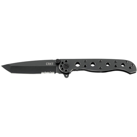 CRKT M1610-SS Carson EDC Stainless Steel Tanto Folder Knife, Triple Point, Black EDP Blade M16-10KS