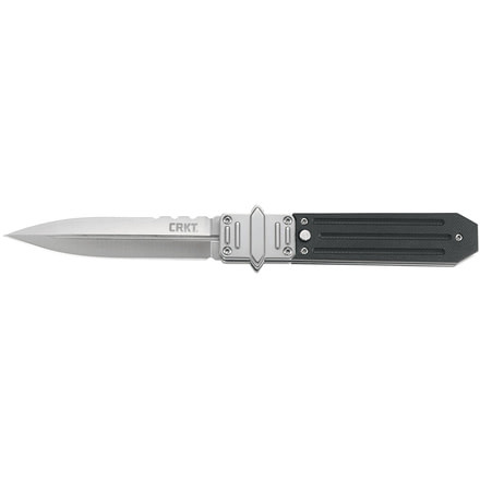 CRKT Psych, Designed By Ken Steigerwalt in Orangeville, Folding Knife W/Glide Lock, 3.96in, Plain Edge, Satin Finish, 7421