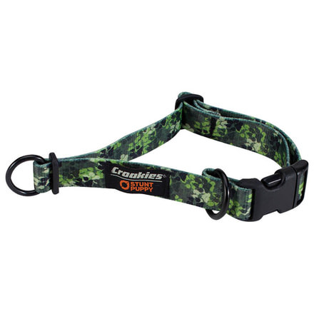 Croakies Dog Collar Muddy Paw Green Lg DOGCLR2800