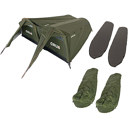 Crua Outdoors Twin Hybrid Set for Camping Ground Tent Or Hammock, Green, TCHS-03