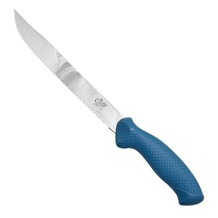 Cuda AquaTuff Serrated Utility Knife with Blade Cover, Blue, 9in, 23048