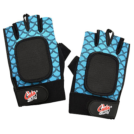 Cuda Cool and Dry Fingerless Gloves, Blue/Black, One Size, 23034