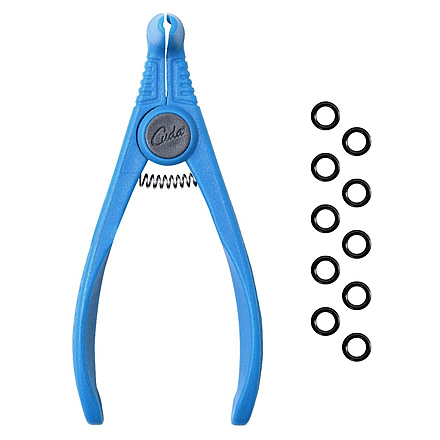 Cuda Wacky Rigging Plier with 10 O-rings, Blue, 5in, 23076
