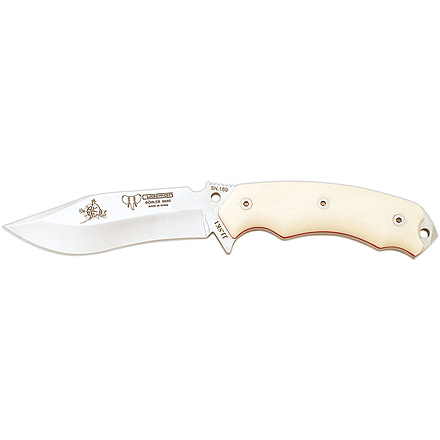 Cudeman 124 Quality Fixed Blade Knife, 12 cm, Bohler N-695, White Micarta w/ Red Liners, 124-BK