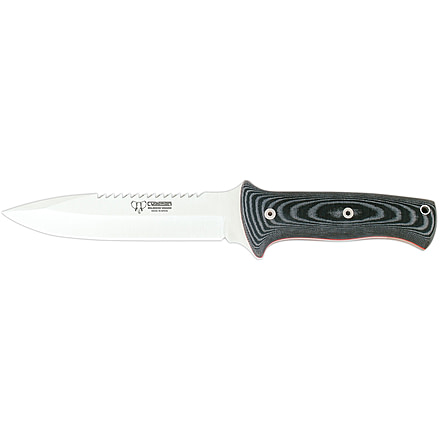Cudeman 177 Quality Fixed Blade Knife, 15 cm, Molybdenum Vanadium, Black Micarta w/ red Liners, 177-M