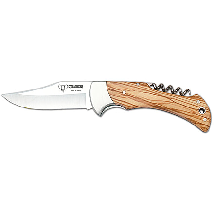 Cudeman 342 Quality Folding Knife, 9 cm, Molybdenum Vanadium, Satin Olive Wood, 342-L
