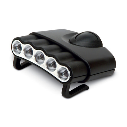 Cyclops Orion 5 Hat Clip Light w/5 Clear LED Lights CYC-HC5-W
