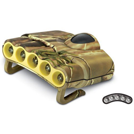 Cyclops Orion 5 Hat Clip Light NXT Camo 5 LED White Bulbs