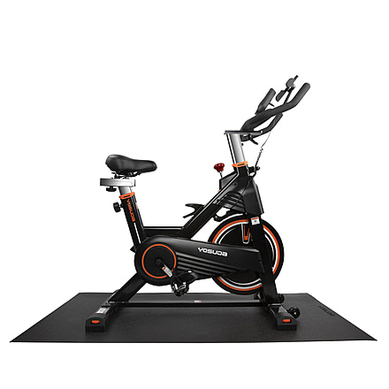 Yosuda Bundle Yosuda Bikes with Floor Protector Pro+Mat, Black, One Size, 7818402267395