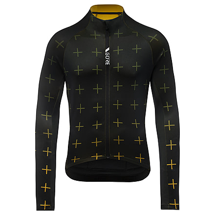 GOREWEAR Mens C5 Thermo Cycling Jersey in Black/Uniform Sand XL Form fit 80C00897, 100641-99BJ-XXL