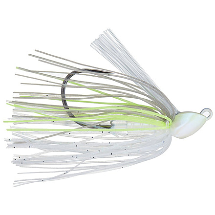 Daiwa Evergreen Grass Ripper Swim Jig, 1/4, 4 Hook, Clearwater Shad, GR-14-03