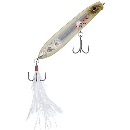 Daiwa Evergreen SB Topwater Bait Lure, 3in, 11/32 oz, Bleeding White, SB-77.7-240