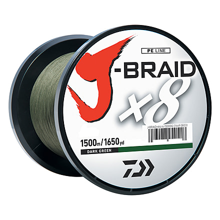 Daiwa J-Braid 15lb DkGreen 1500m JB8U15-1500DG