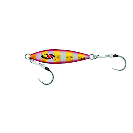 Daiwa Mr. Slow Metal Jig, 6 1/3oz, 5.2in, Zebra Red Gold, MRS180G14