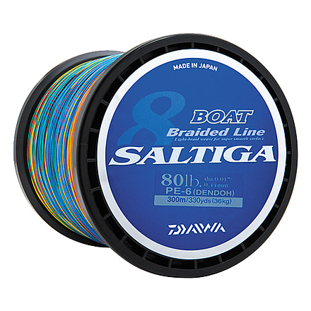 Daiwa Saltiga Boat Braided Line w/Bulk Spool, 10lb, 300m, Multi-Color, SAB-B55LB300M