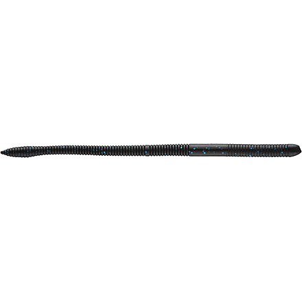 Daiwa Yamamoto Neko Straight Worm Lure, 5.8in, Black W/ Blue Flake, NS-5.8-021