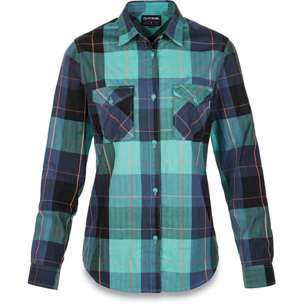 Dakine Nellie Boyfriend Flannel Shirt - Women's-Aquamarine-X-Small