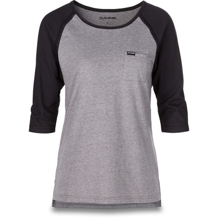 Dakine Rikki 3/4 Baseball Tee - Womens, Black, Extra Large, 10001628-BLACK-91M-XL