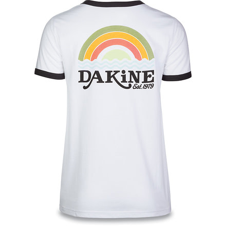 Dakine Stevie Ringer Tee, WHITE / BLACK, S, 10001370-IT/LK