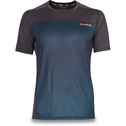Dakine Syncline Short Sleeve Jersey, Slate Blue Stripe, Small, 10002232-SLATEBLUST-S