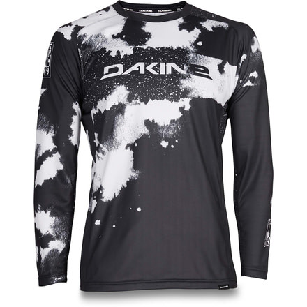 Dakine Thrillium Long Sleeve Jersey, Black / White, Small, 10002233-BLACK/WHIT-S