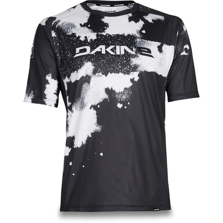 Dakine Thrillium Short Sleeve Jersey, Black / White, Small, 10002234-BLACK/WHIT-S