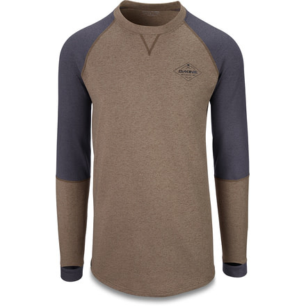 Dakine Union Mid Weight Crew - Mens, Tarmac / Black Heather, XL, 12516-TBLH-XL
