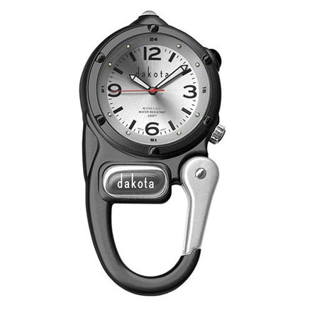 Dakota Watches Dakota Mini Clip Microlight Watch, Black/Silver, Black/Silver, 5 Year Limited Warranty, DAK-86125
